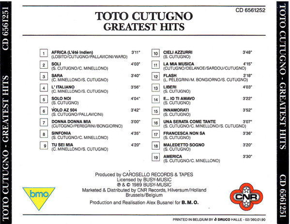 Toto Cutugno – Greatest Hits (1989) – Foto 2
