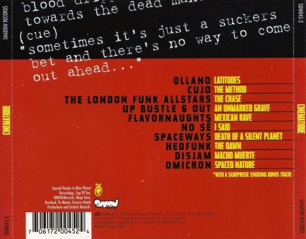 Various – Cinematique - Scenes From A Movie (1998) – Foto 2