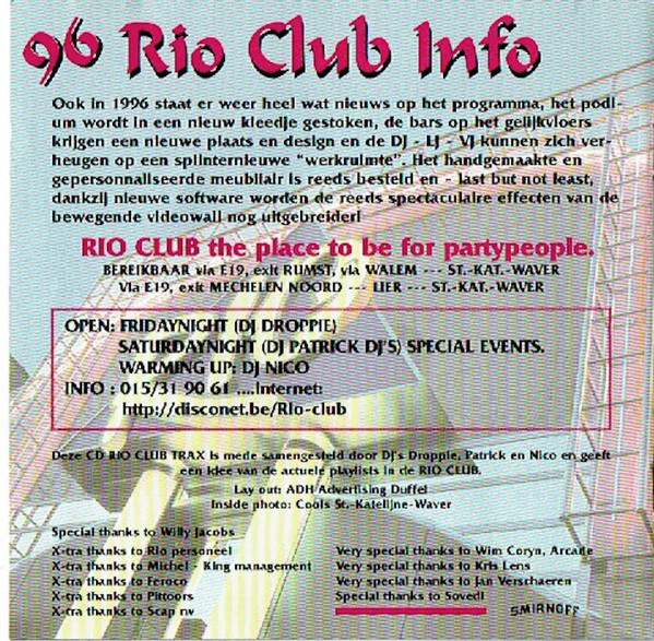 Various – Rio Club Trax Part Two - 96 Dance Selection (1996) – Foto 3