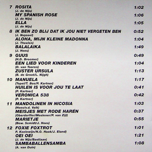 André Moss – Speelt 36 Onvergetelijke Hollandse Hits (1998) – Hoes
