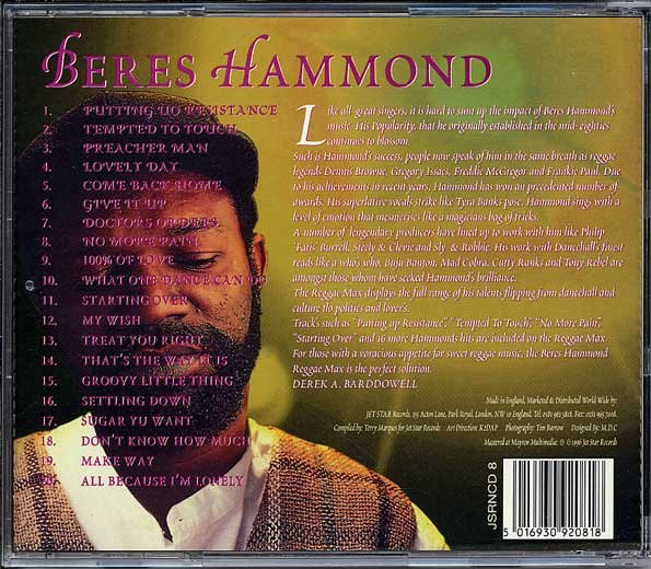 Beres Hammond – Jet Star Reggae Max (1996) – Foto 1