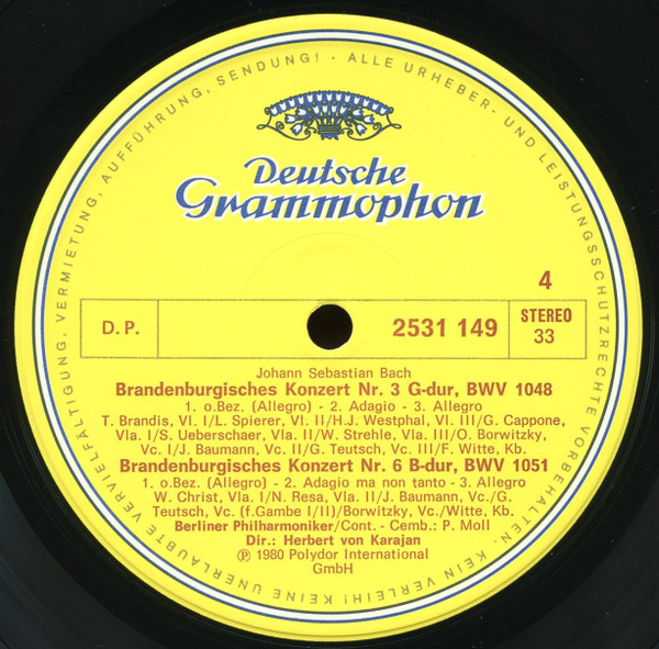 Johann Sebastian Bach – Brandenburgische Konzerte / Brandenburg Concertos / Les Concertos Brandebourgeois (1980) – Foto 1