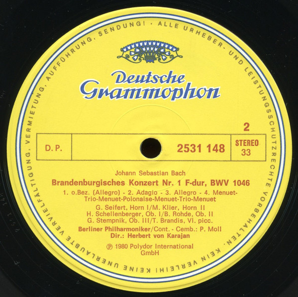 Johann Sebastian Bach – Brandenburgische Konzerte / Brandenburg Concertos / Les Concertos Brandebourgeois (1980) – Foto 3