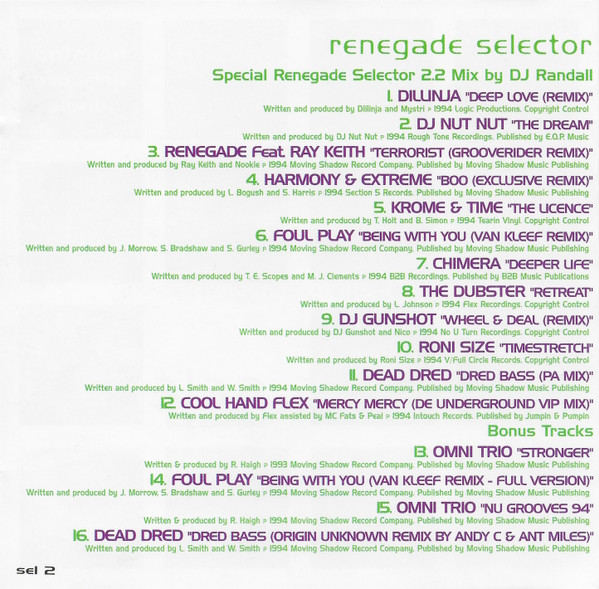 Randall – Renegade Selector (Series 2.2) (1994) – Foto 2