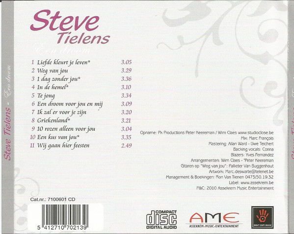 Steve Tielens – Een Droom (2010) – Hoes