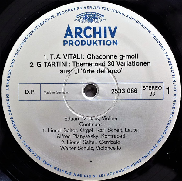 Tomaso Antonio Vitali – Hohe Schule Der Violine = The Art Of Playing On The Violin = L’Art Du Violon (1972) – Foto 2