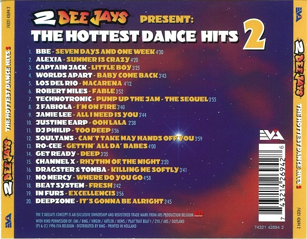 Various – 2 DeeJays Present: The Hottest Dance Hits 2 (1996) – Foto 1