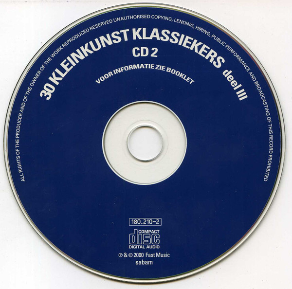 Various – 30 Kleinkunst Klassiekers Deel 3 (2001) – Foto 1