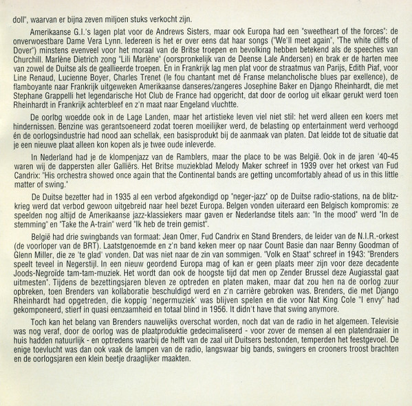 Various – De Pre Historie - Muziek Uit De Oorlogsjaren '40-'45 (1994) – Foto 2