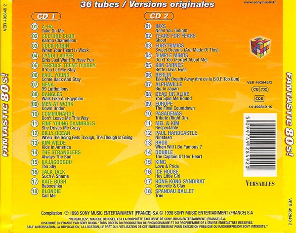 Various – Fantastic 80s! - 36 Tubes Indispensables Des 80s! (1998) – Foto 1
