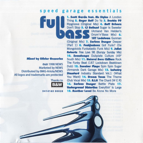 Various – Full Bass - Speed Garage Essentials (1998) – Foto 2