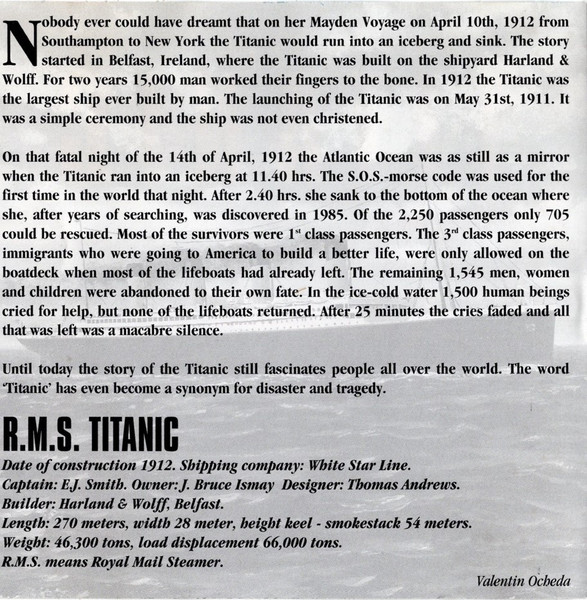 Various – Music Inspired By The Titanic (1998) – Foto 3
