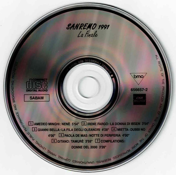 Various – Sanremo 1991 - La Finale - (1991) – Foto 3