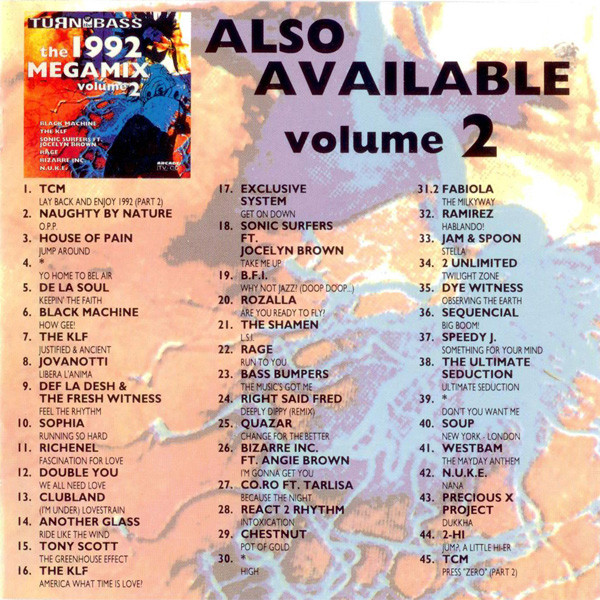Various – Turn Up The Bass - The 1992 Megamix Volume 2 (1992) – Foto 3