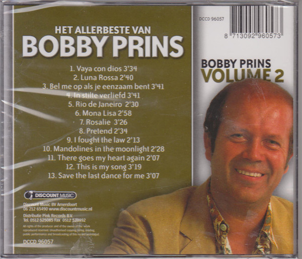 Bobby Prins – Het Allerbeste van Volume 2 – Hoes