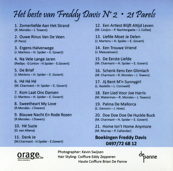 Freddy Davis – Het Beste Van Freddy Davis N°2 - 21 Parels (2018) – Hoes
