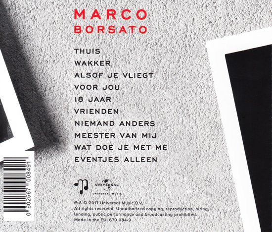 Marco Borsato – Thuis  (2017) – Hoes