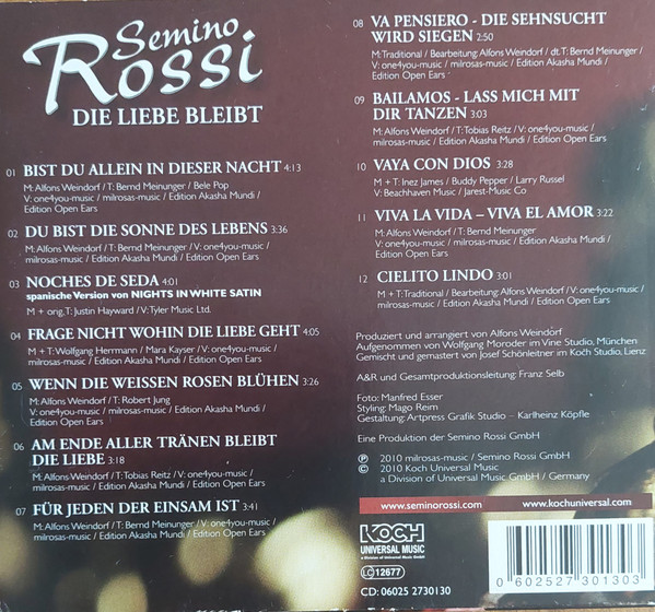 Semino Rossi – Die Liebe Bleibt (2010) – Foto 2