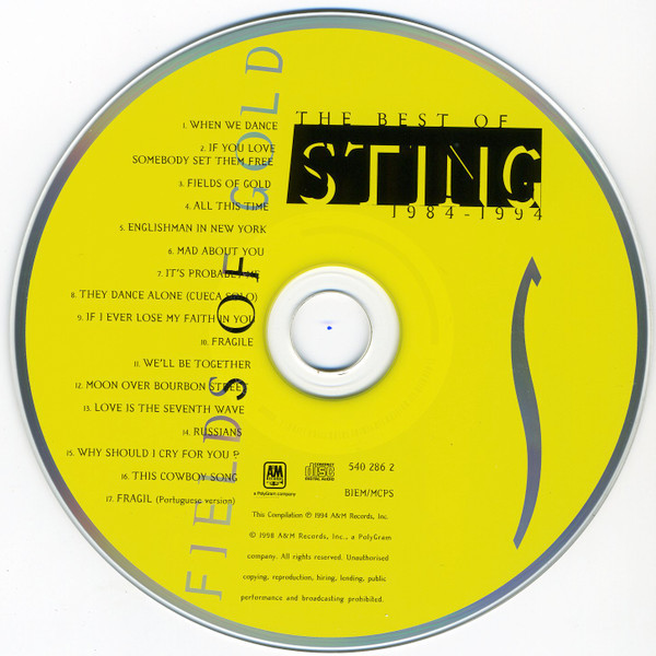 Sting – Fields Of Gold: The Best Of Sting 1984 - 1994 – Foto 1