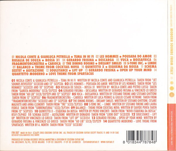 Various – Schema Records Presents: Modern Sounds From Italy (2003) – Foto 2