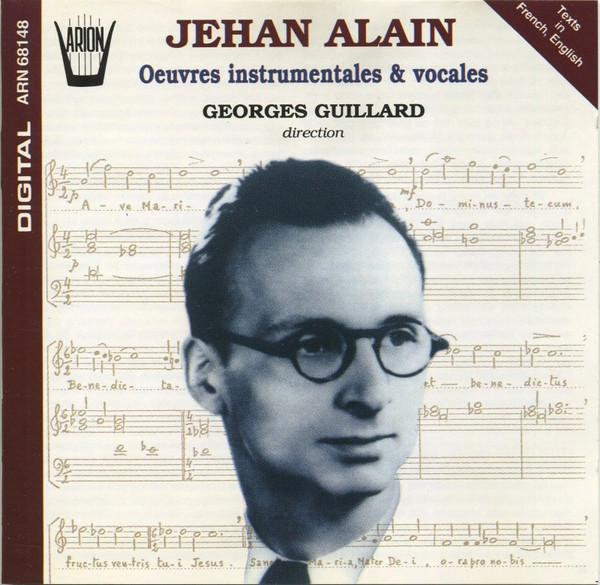 Jehan Alain – Oeuvres Instrumentales & Vocales (1991) – Hoes