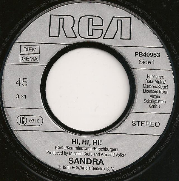 Sandra - Hi! Hi! Hi!