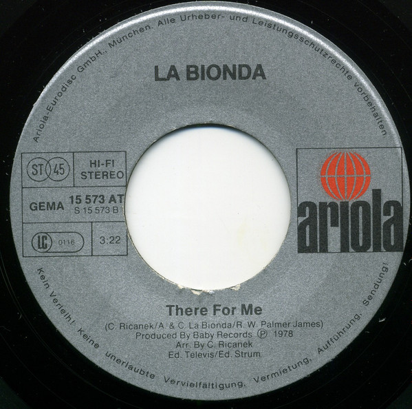 La Bionda - One For You, One For Me