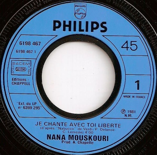 Nana Mouskouri - Je Chante Avec Toi Liberté