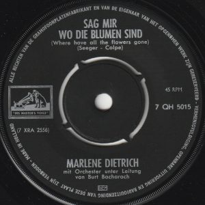 Marlene Dietrich - Sag Mir Wo Die Blumen Sind / Die Welt War Jung