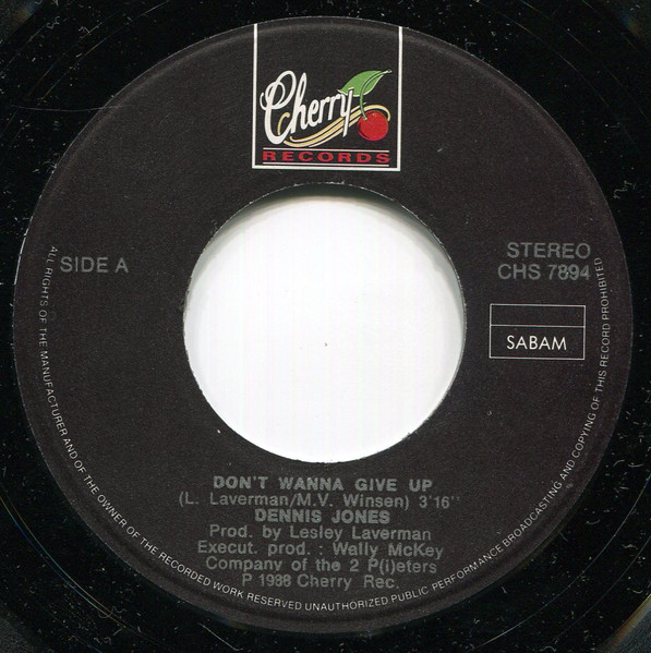 Dennis Jones (2) – Don't Wanna Give Up (1988) – Foto 2