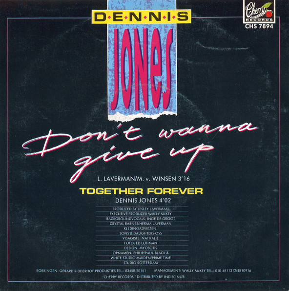 Dennis Jones (2) – Don't Wanna Give Up (1988) – Foto 3