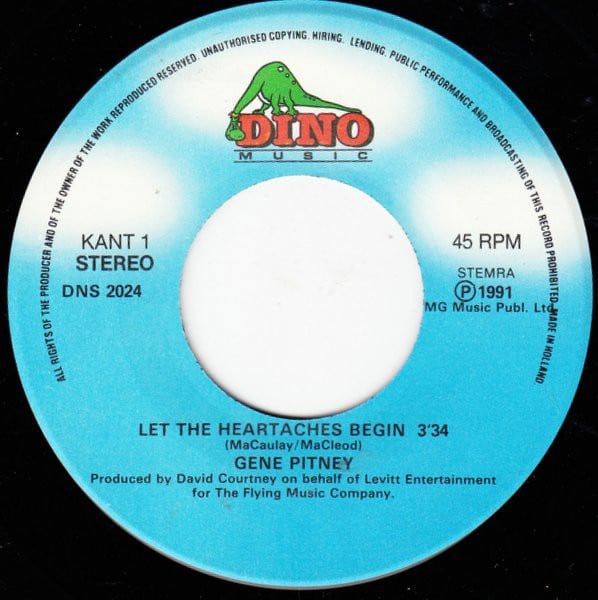 Gene Pitney - Let The Heartaches Begin