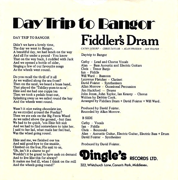 Fiddler's Dram – Daytrip To Bangor (Didn't We Have A Lovely Time) (1979) – Foto 3
