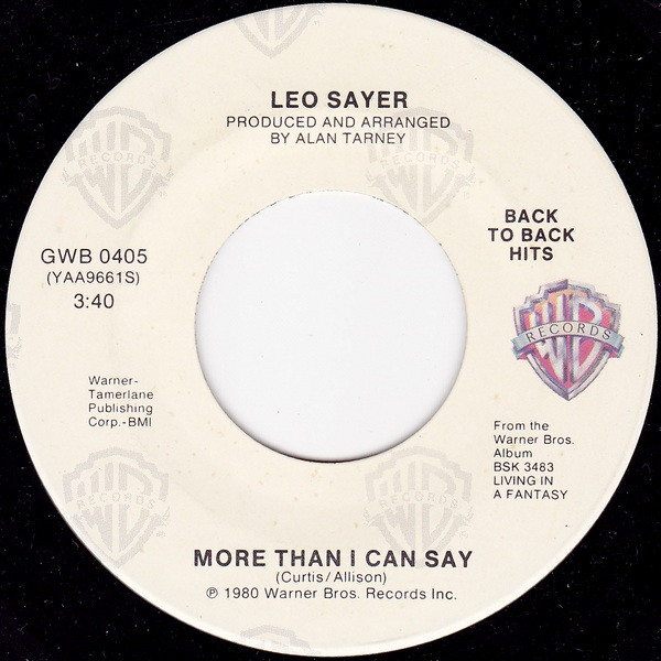 Leo Sayer – More Than I Can Say / Living In A Fantasy – Hoes