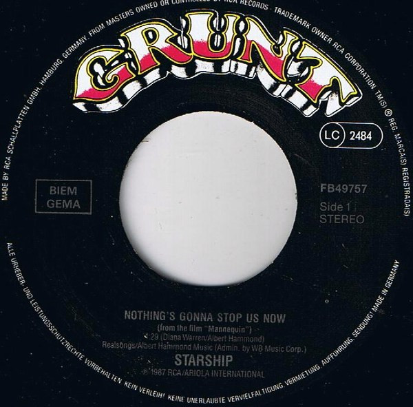 Starship (2) – Nothing's Gonna Stop Us Now (1987) – Foto 2
