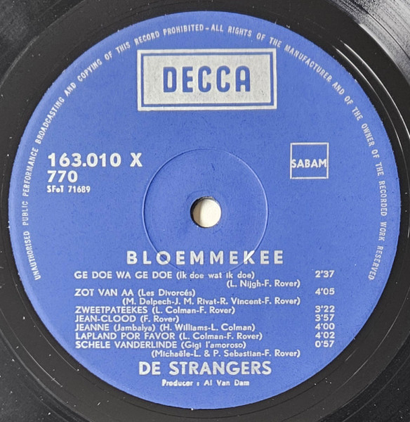 De Strangers – Bloemmekee (1974) – Hoes