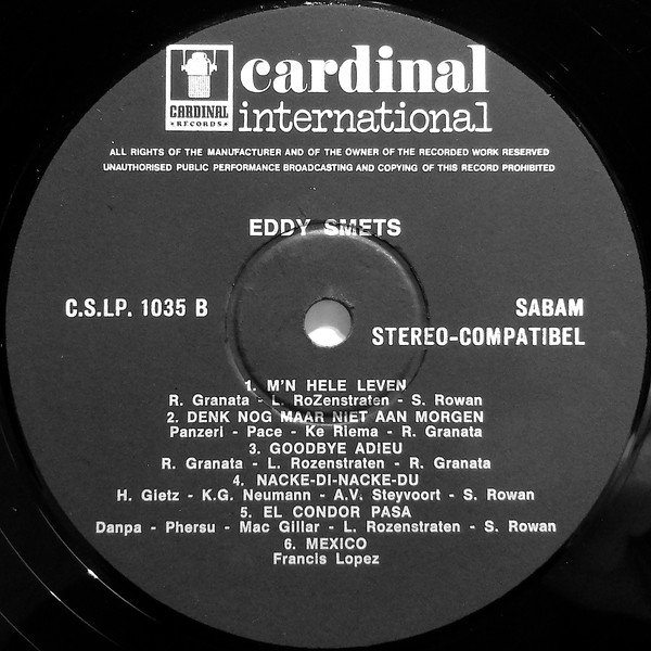 Eddy Smets – Mijn Hele Leven (1971) – Hoes