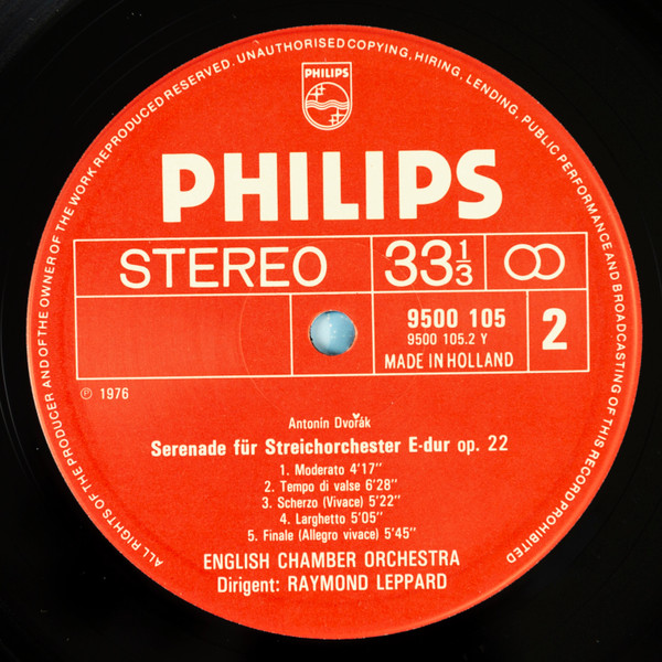 Pyotr Ilyich Tchaikovsky – Serenades For Strings (1976) – Hoes