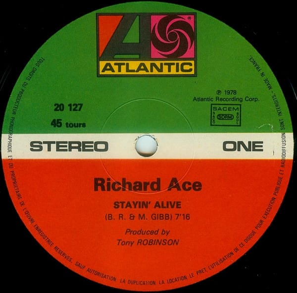 Richard Ace – Stayin' Alive / If I Can't Have You (1978) – Foto 2