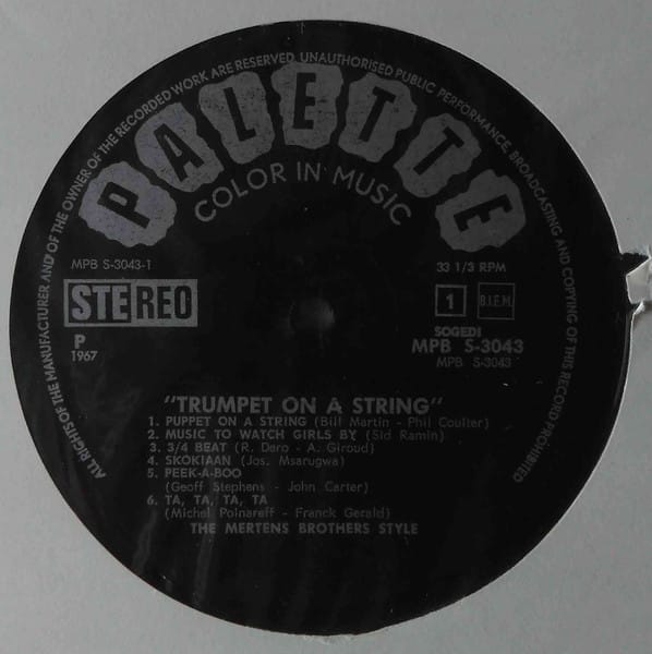 The Mertens Brothers Style – Trumpet On A String (1967) – Foto 2