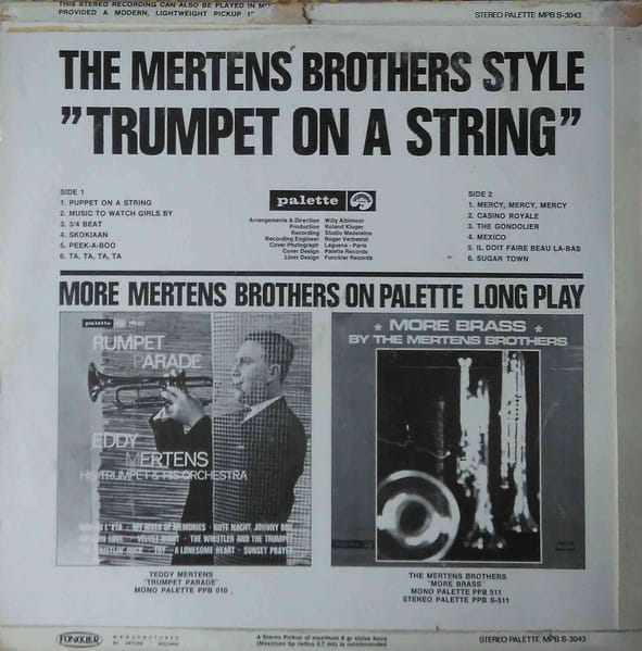 The Mertens Brothers Style – Trumpet On A String (1967) – Foto 3