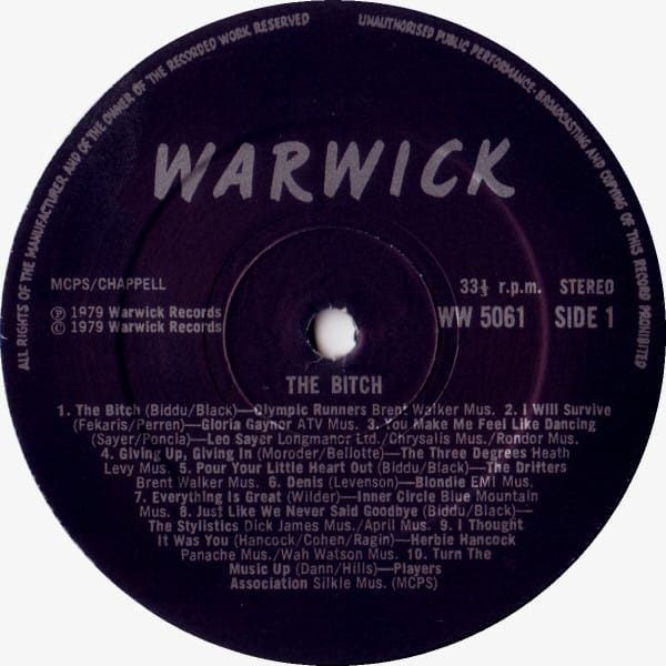 Various – The Bitch (20 Smash Disco Hits Including The Original Soundtrack) (1979) – Foto 2