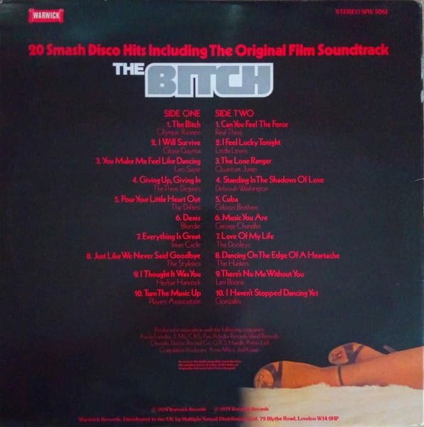 Various – The Bitch (20 Smash Disco Hits Including The Original Soundtrack) (1979) – Foto 3