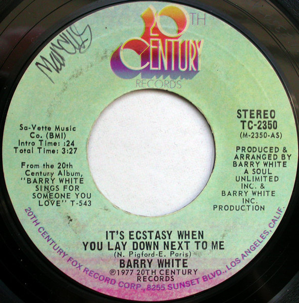 Barry White – It's Ecstasy When You Lay Down Next To Me (1977) – Hoes