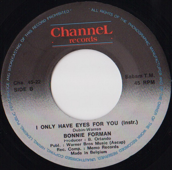 Bonnie Forman – I Only Have Eyes For You (1984) – Hoes