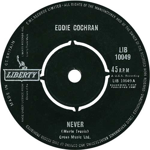 Eddie Cochran – Never / Think Of Me (1962) – Hoes
