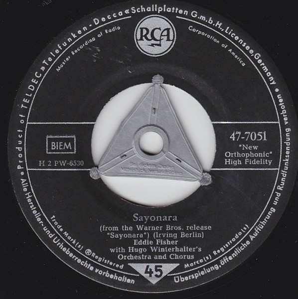 Eddie Fisher – Sayonara (1957) – Hoes