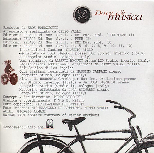 Eros Ramazzotti – Dove C'è Musica (1996) – Foto 2