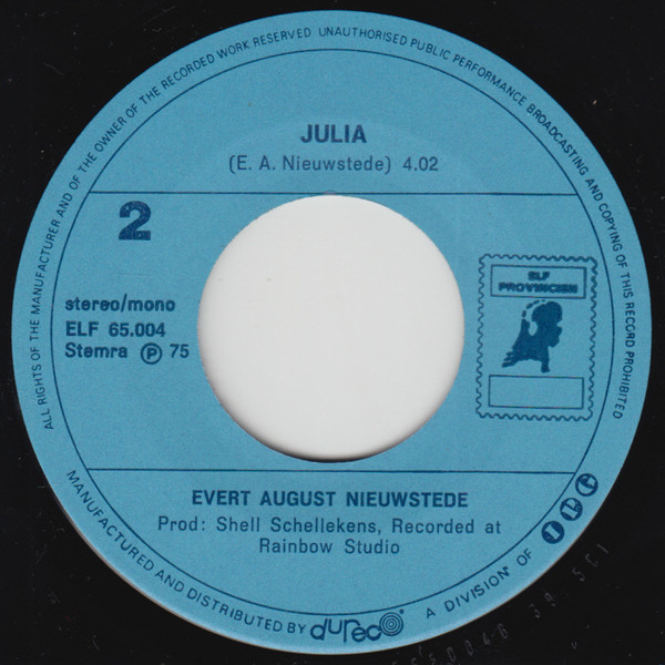 Evert August Nieuwstede – Julia (1975) – Hoes