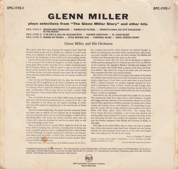 Glenn Miller And His Orchestra – Glenn Miller Plays Selections From "The Glenn Miller Story" And Other Hits (1956) – Foto 3